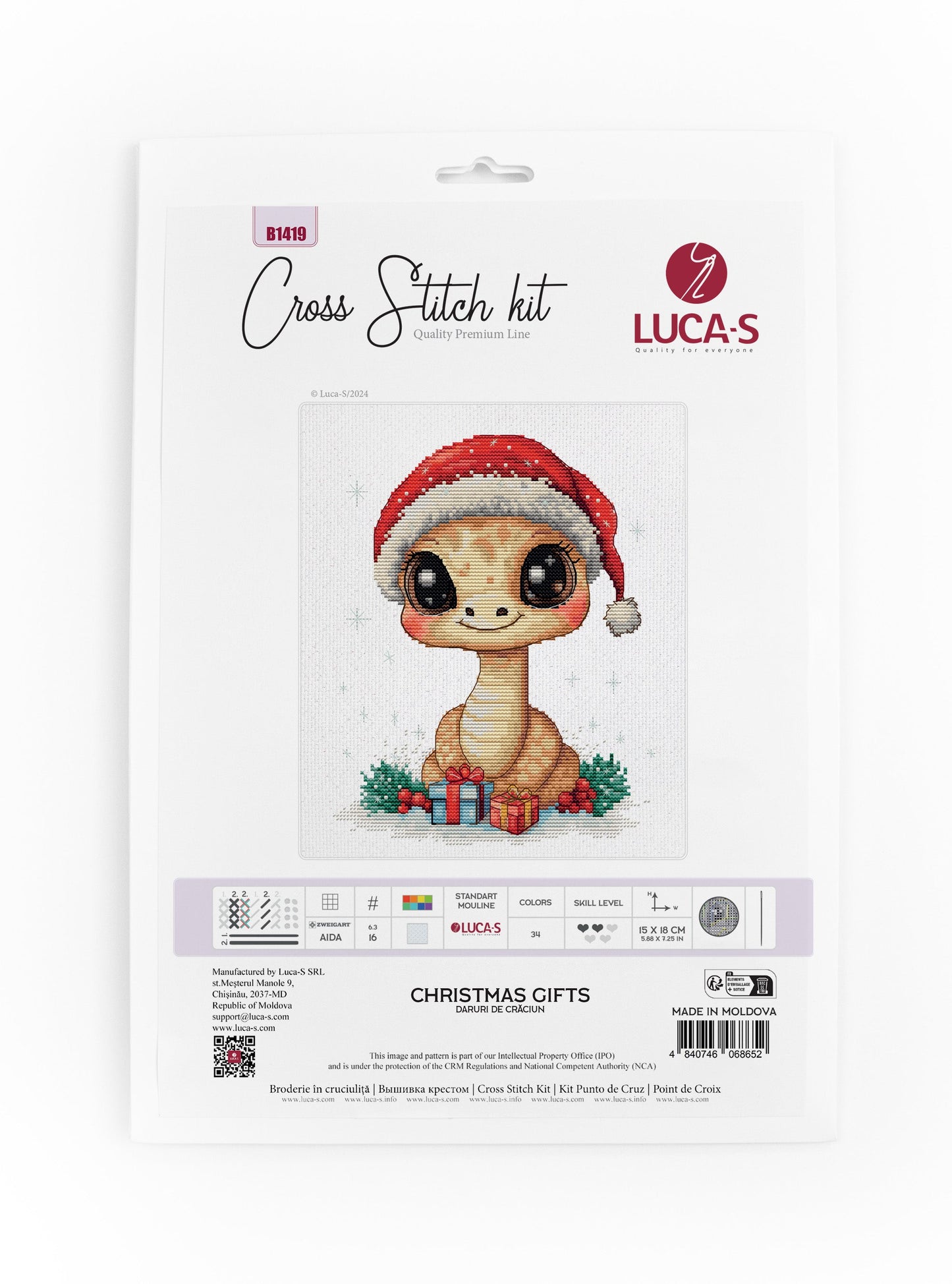 Cross Stitch Kit Luca-S - Christmas Gifts, B1419