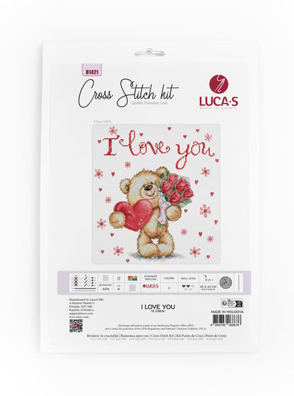 Cross Stitch Kit Luca-S - I Love You, B1421