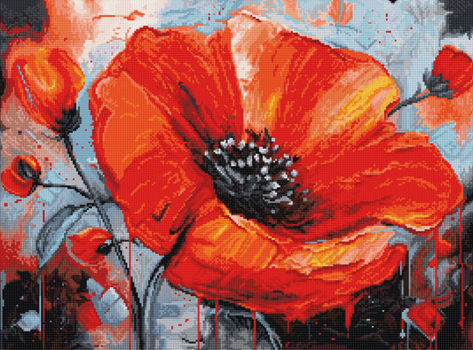 Cross Stitch Kit Luca-S - The Passion of Poppies, B7045