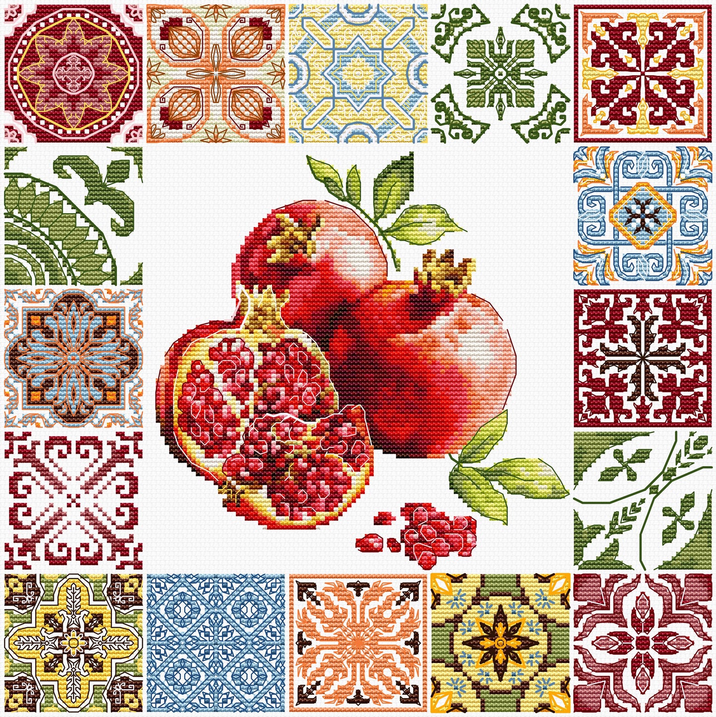 Cross Stitch Kit Luca-S - Mosaic Heart of the Pomegranate, B7058