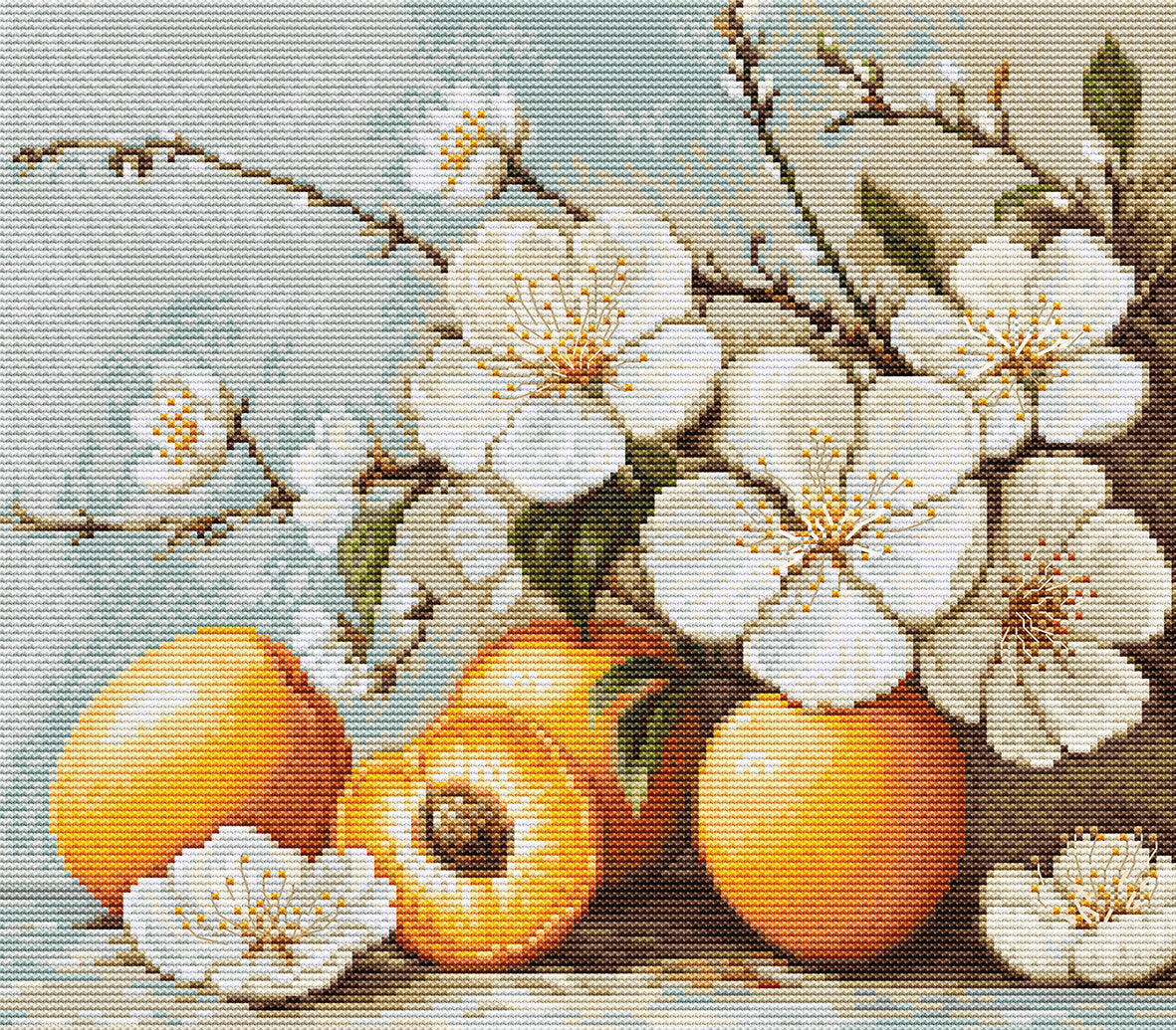 Cross Stitch Kit Luca-S - Apricot blossom, B7062