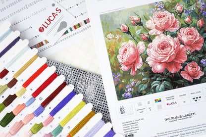 Cross Stitch Kit Luca-S GOLD - The Roses Garden, B717