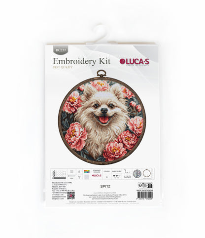 Cross Stitch Kit with Hoop Included Luca-S - Spitz, BC237