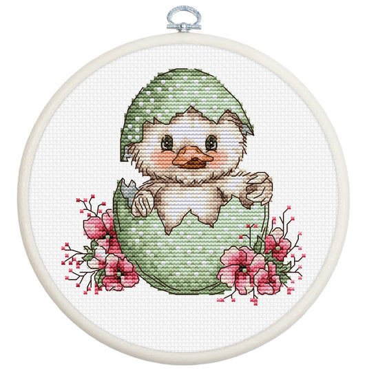 Cross Stitch Kit with Hoop Included Luca-S - The First Smile of Spring, BC238