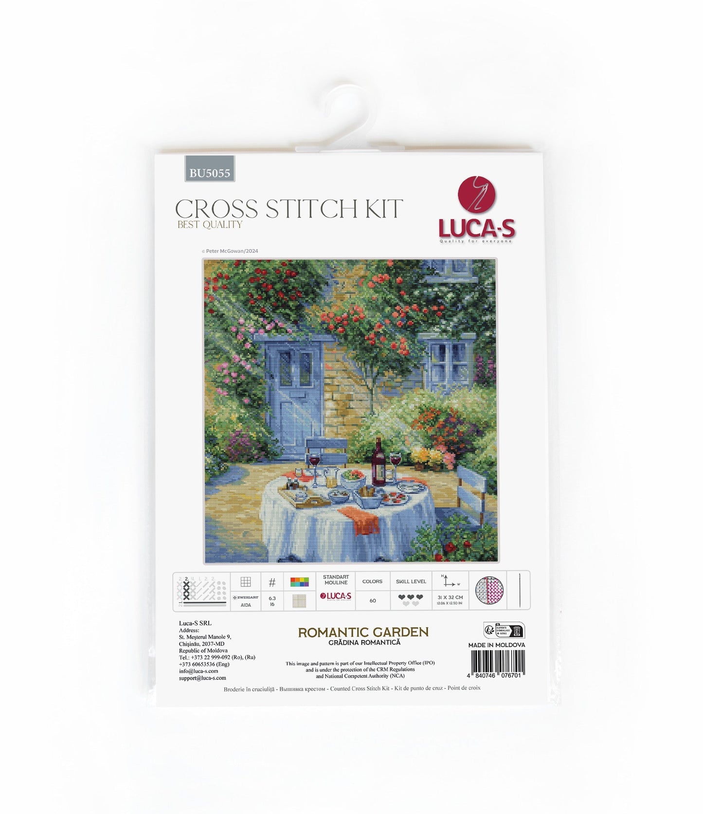 Cross Stitch Kit Luca-S - Romantic Garden, BU5055