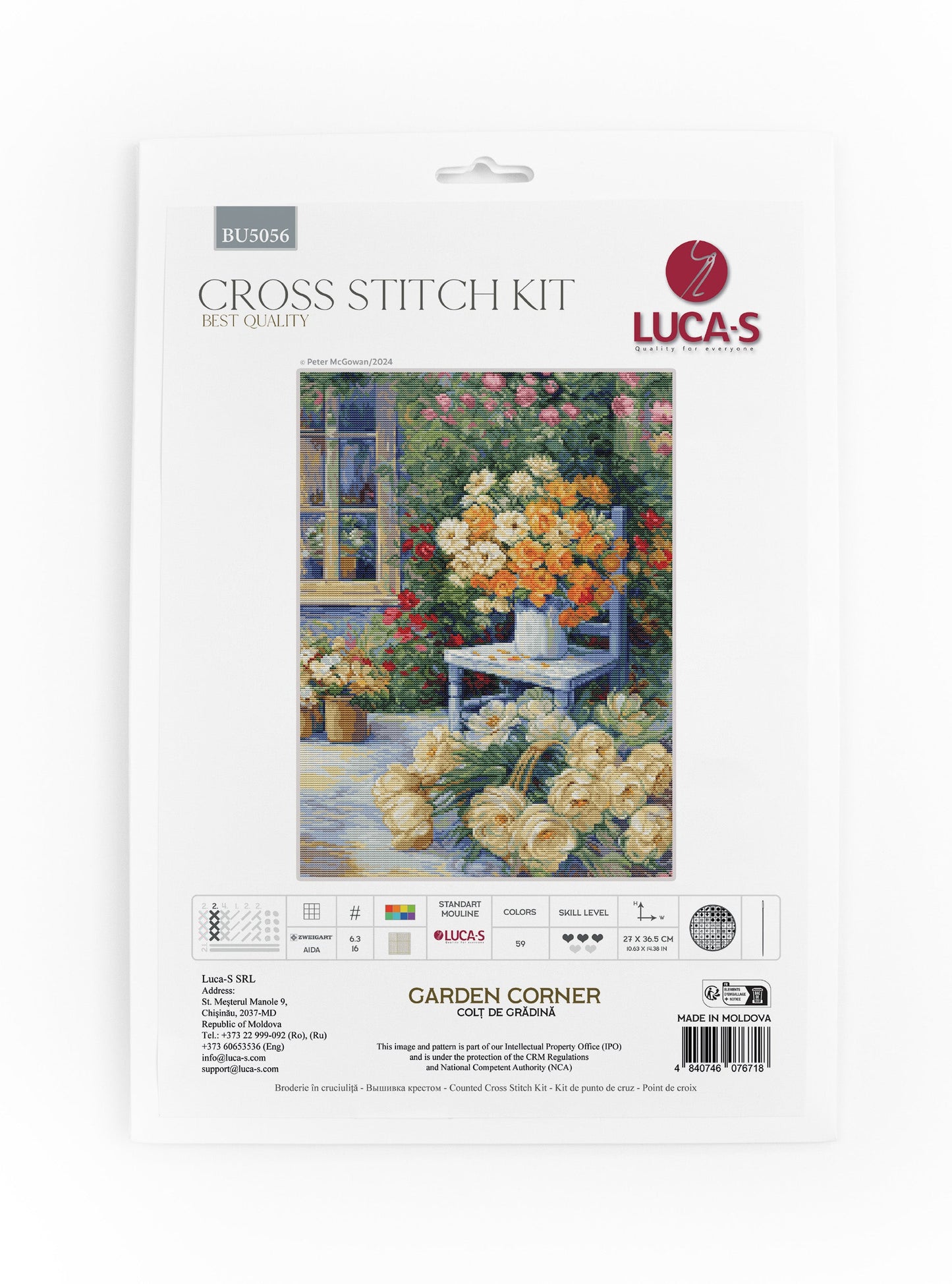 Cross Stitch Kit Luca-S - Garden Corner, BU5056