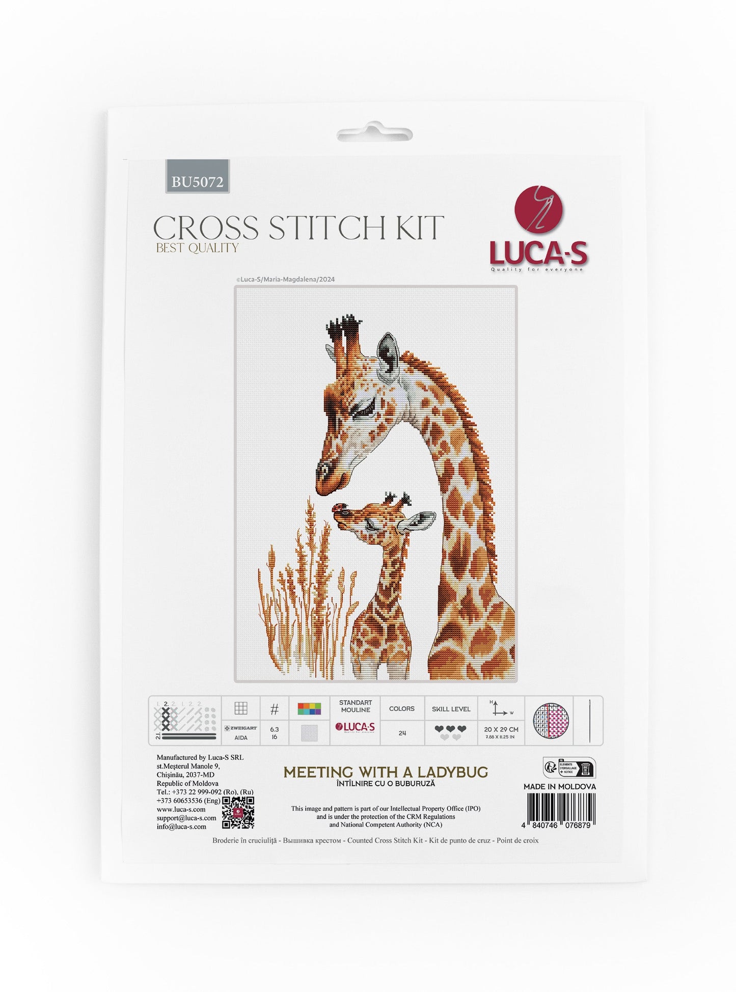 Cross Stitch Kit Luca-S - Meeting With a Ladybug, BU5072