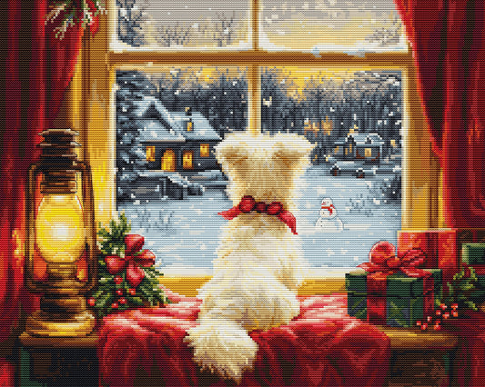 Cross Stitch Kit Luca-S - Waiting For The Snowflakes, BU5076