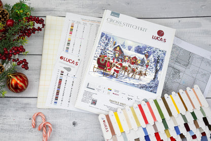 Cross Stitch Kit Luca-S GOLD - Santa’s Visit, BU5084