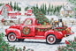 Cross Stitch Kit Luca-S GOLD- Red Christmas Truck, BU5101