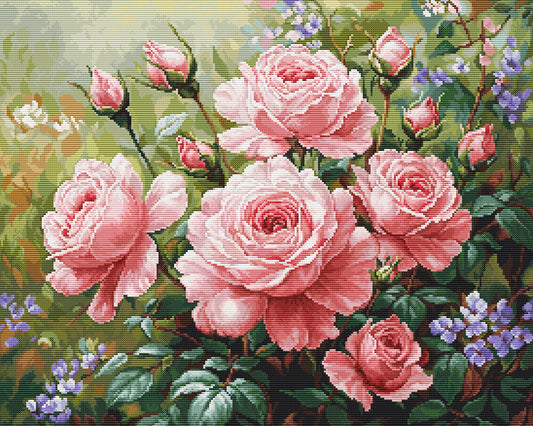 Petit Point Kit Luca-S GOLD - The Roses Garden, G717