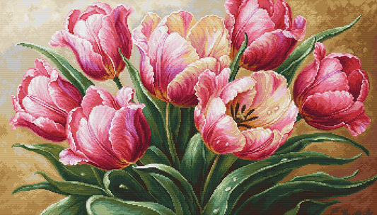 Petit Point Kit Luca-S GOLD - Graceful Tulips, G718