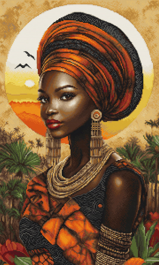 Cross Stitch Kit Luca-S GOLD - Queen of the Sunlit Continent, B720