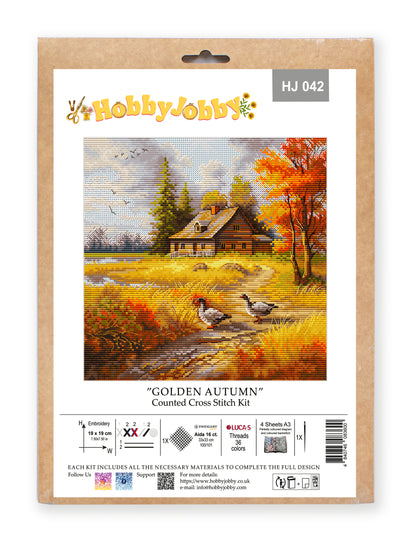 Cross Stitch Kit HobbyJobby - Golden Autumn