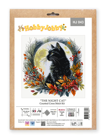 Cross Stitch Kit HobbyJobby - The Night Cat