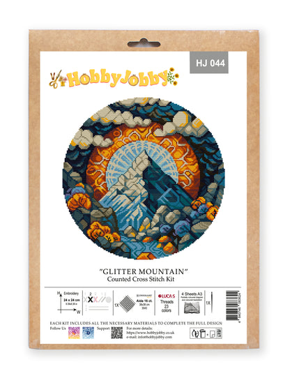 Cross Stitch Kit HobbyJobby - Glitter Mountain