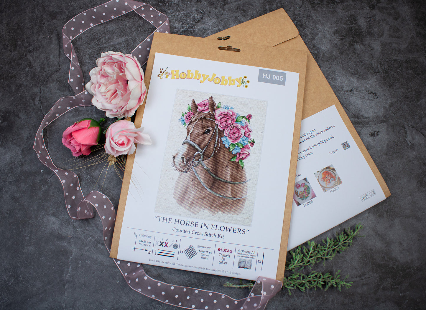 Cross Stitch Kit HobbyJobby - The Horse in Flowers
