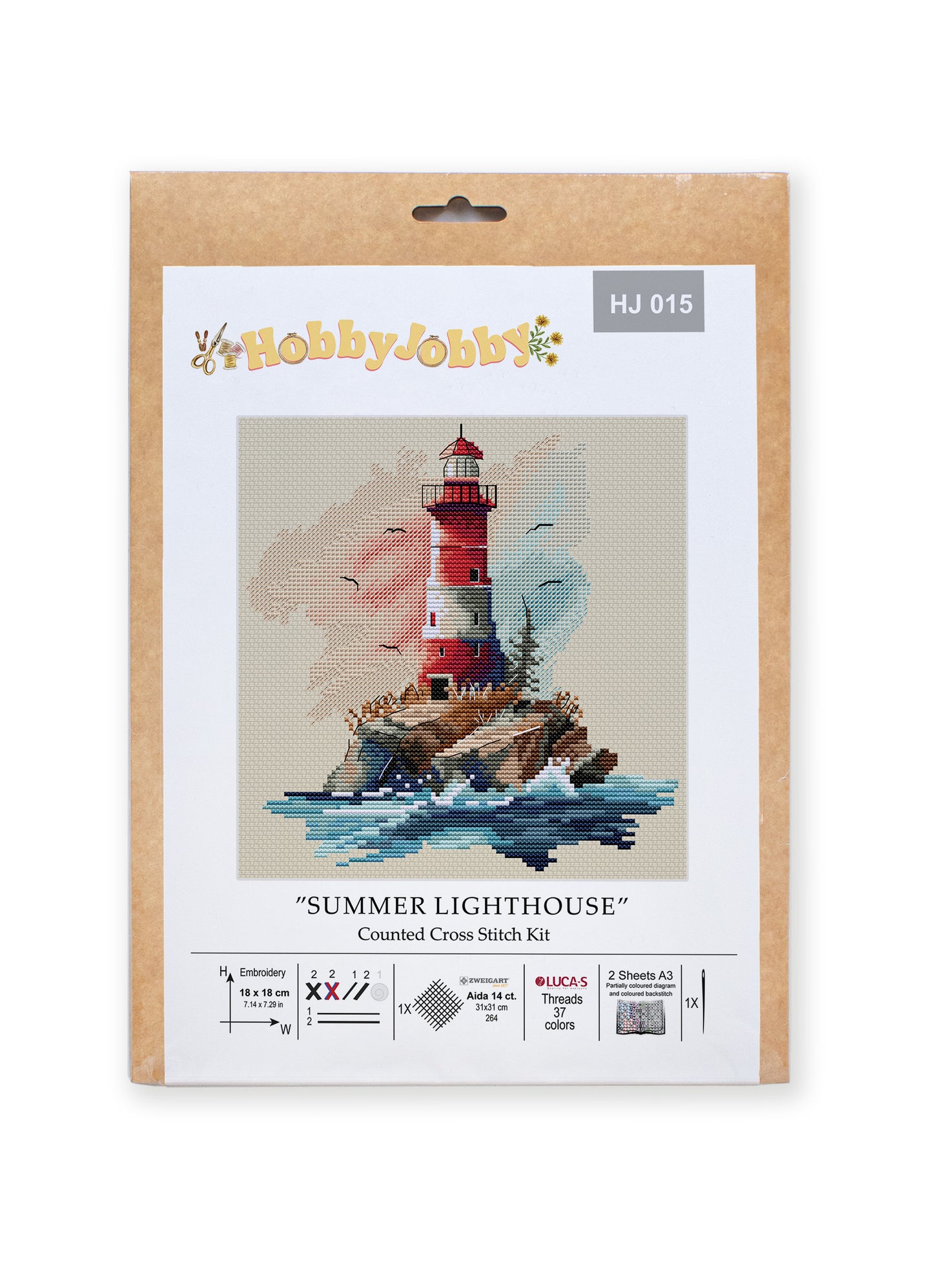 Cross Stitch Kit HobbyJobby - Summer Lighthouse