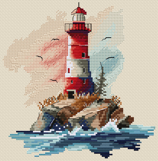 Cross Stitch Kit HobbyJobby - Summer Lighthouse