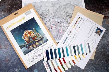 Cross Stitch Kit HobbyJobby - Christmas Night at The Pier