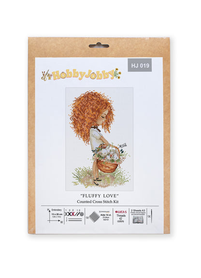 Cross Stitch Kit HobbyJobby - Fluffy Love