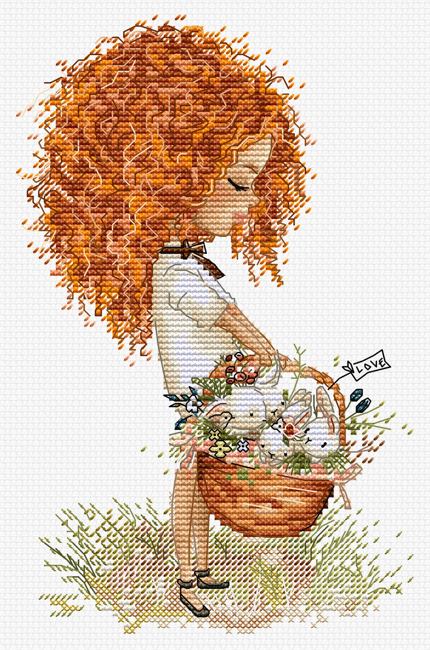 Cross Stitch Kit HobbyJobby - Fluffy Love