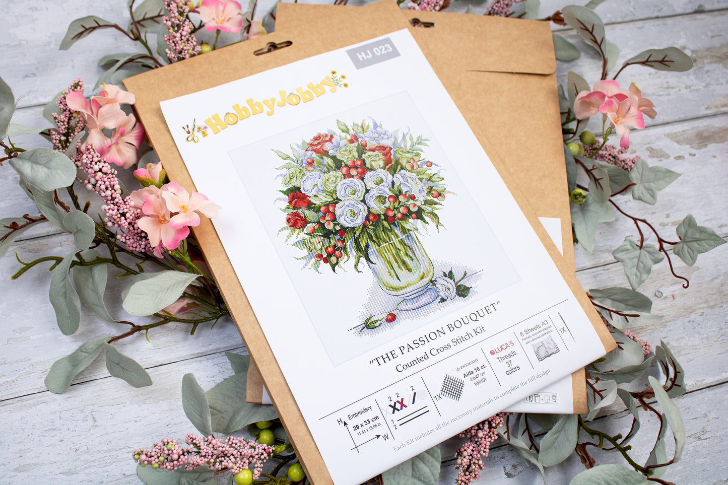 Cross Stitch Kit HobbyJobby - The Passion Bouquet