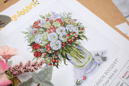 Cross Stitch Kit HobbyJobby - The Passion Bouquet