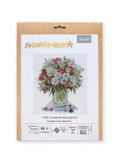 Cross Stitch Kit HobbyJobby - The Passion Bouquet