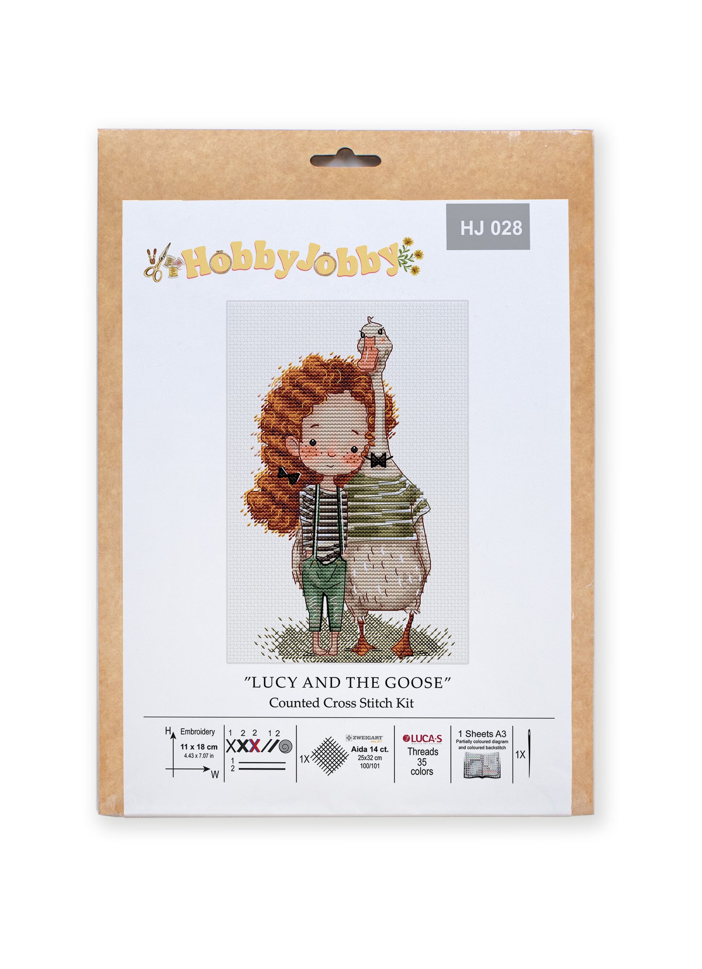 Cross Stitch Kit HobbyJobby - Lucy and The Goose