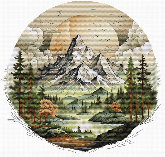 Cross Stitch Kit HobbyJobby - Mountains