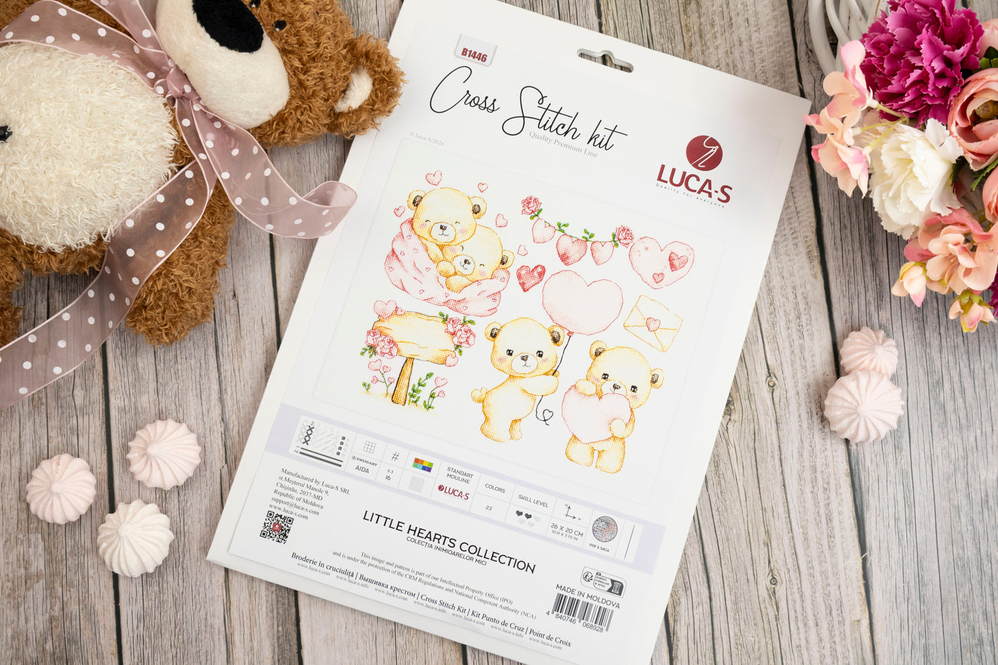 Cross Stitch Kit Luca-S - Little Hearts Collection, B1446