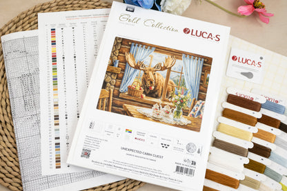 Cross Stitch Kit Luca-S GOLD - Unexpected Cabin Guest, B731