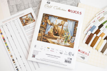 Cross Stitch Kit Luca-S GOLD - Unexpected Cabin Guest, B731