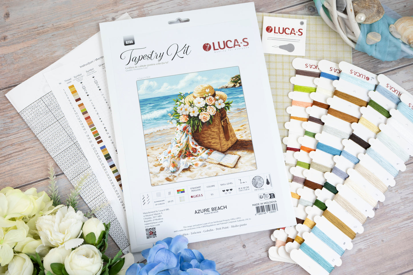 Petit Point Kit Luca-S - Azure Beach, G735