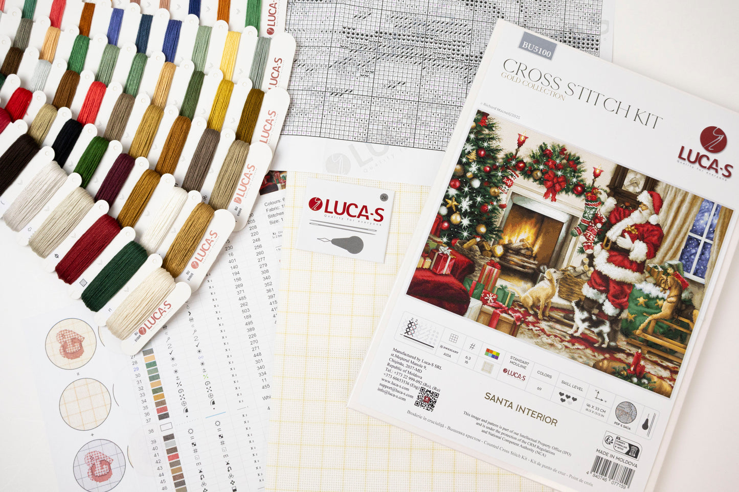 Cross Stitch Kit Luca-S GOLD- Santa Interior, BU5100