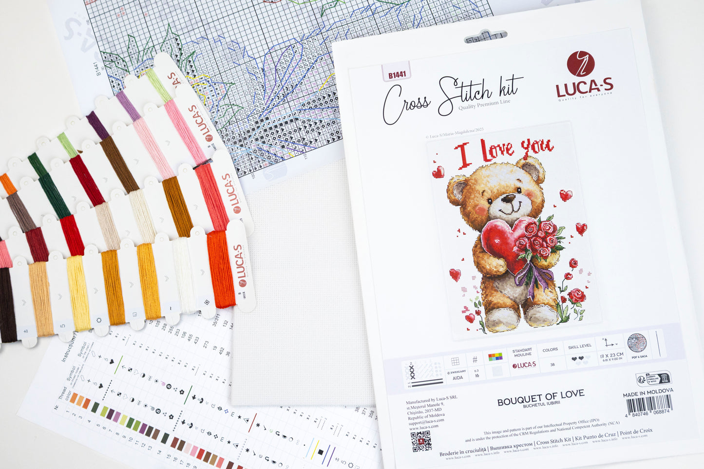 Cross Stitch Kit Luca-S - Bouquet of Love, B1441