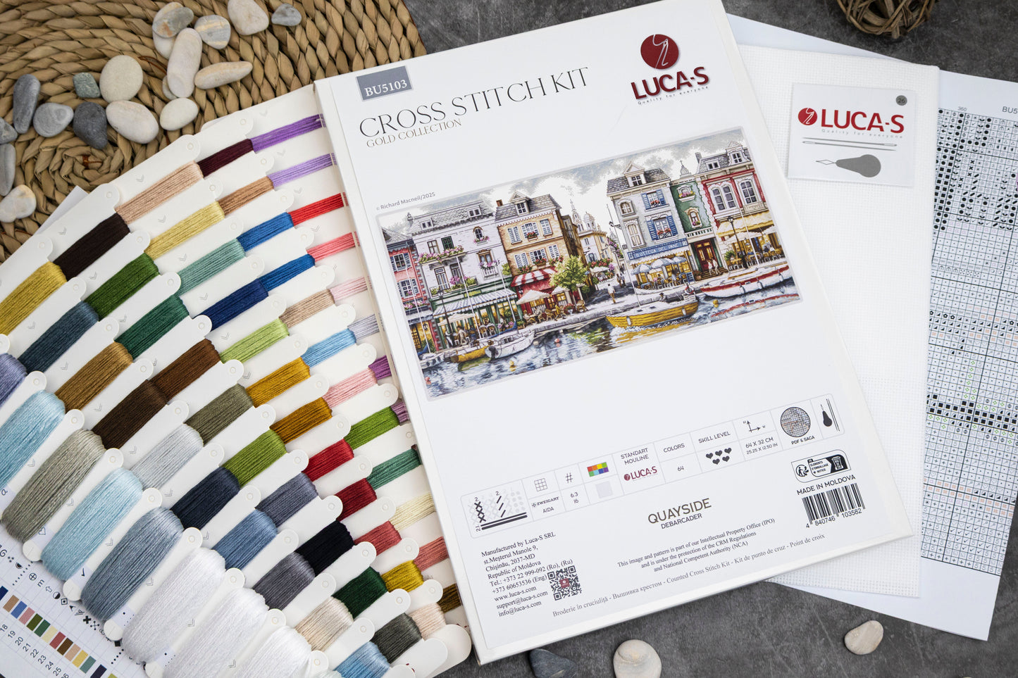 Cross Stitch Kit Luca-S GOLD - Quayside, BU5103