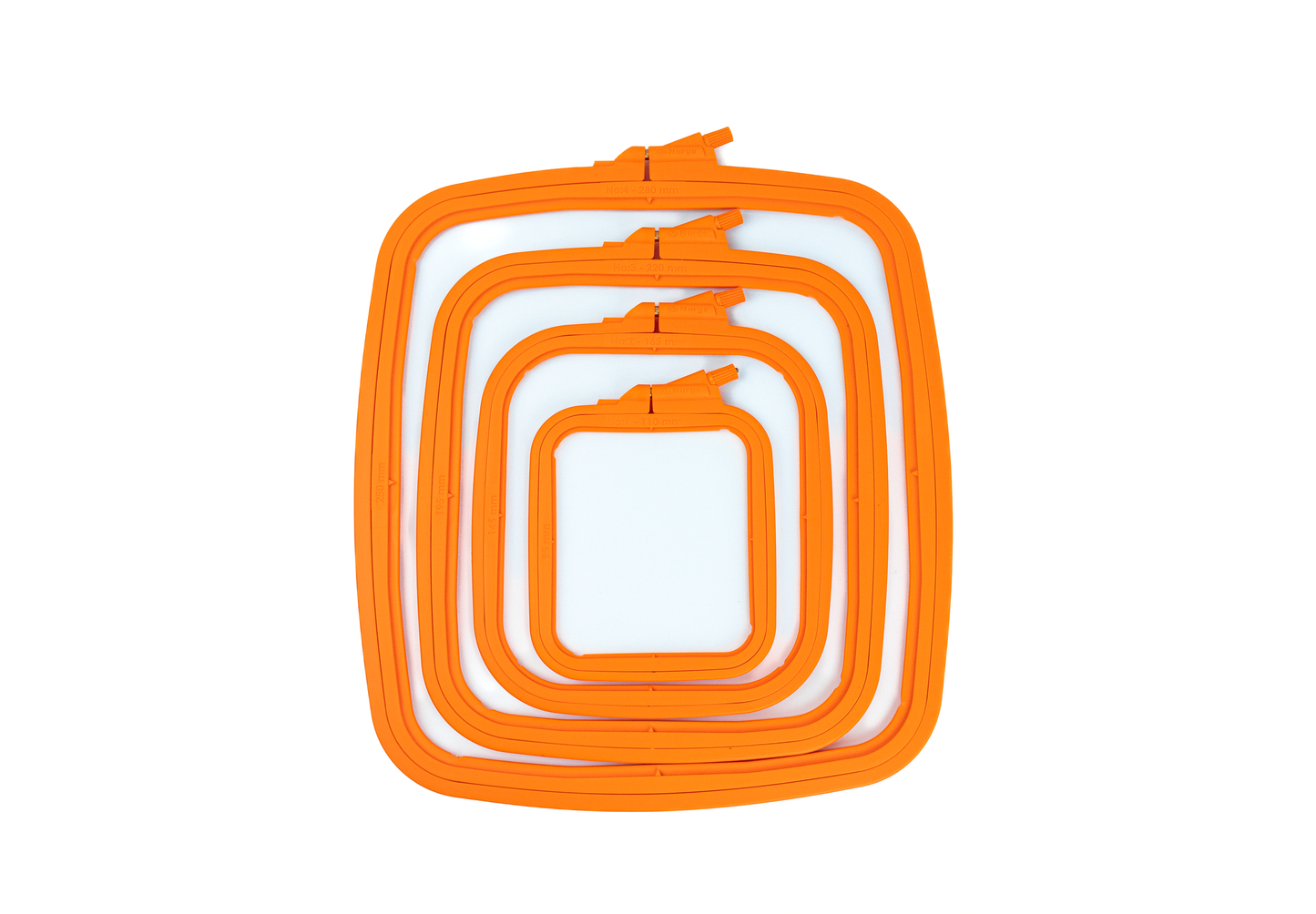 Cross Stitch Square Hoop, Orange - Nurge Embroidery Hoop