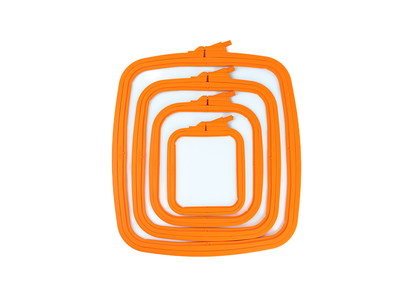 Cross Stitch Square Hoop, Orange - Nurge Embroidery Hoop