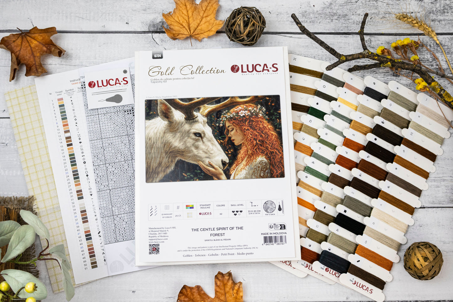 Petit Point Kit Luca-S GOLD - The Gentle Spirit of the Forest, G724