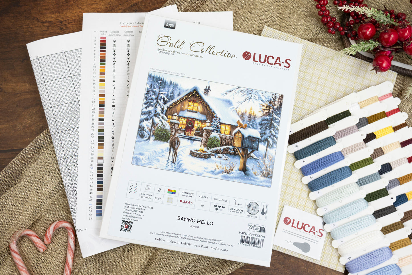 Petit Point Kit Luca-S Gold - Saying Hello, G733