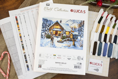 Cross Stitch Kit Luca-S Gold - Saying Hello, B733