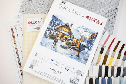 Cross Stitch Kit Luca-S Gold - Saying Hello, B733