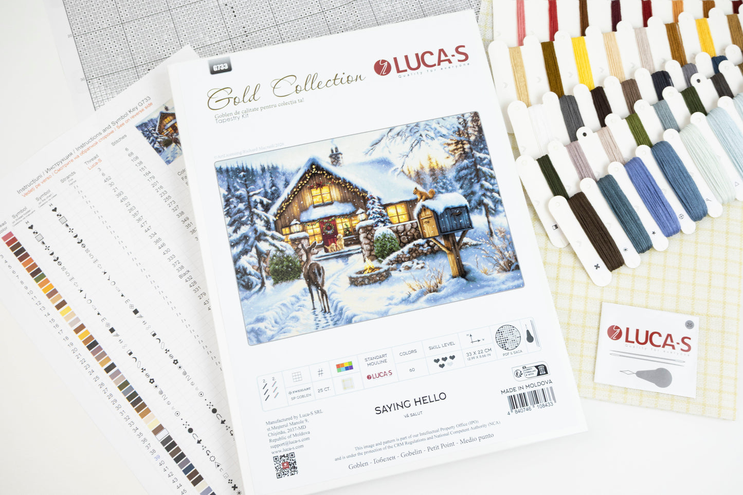 Petit Point Kit Luca-S Gold - Saying Hello, G733