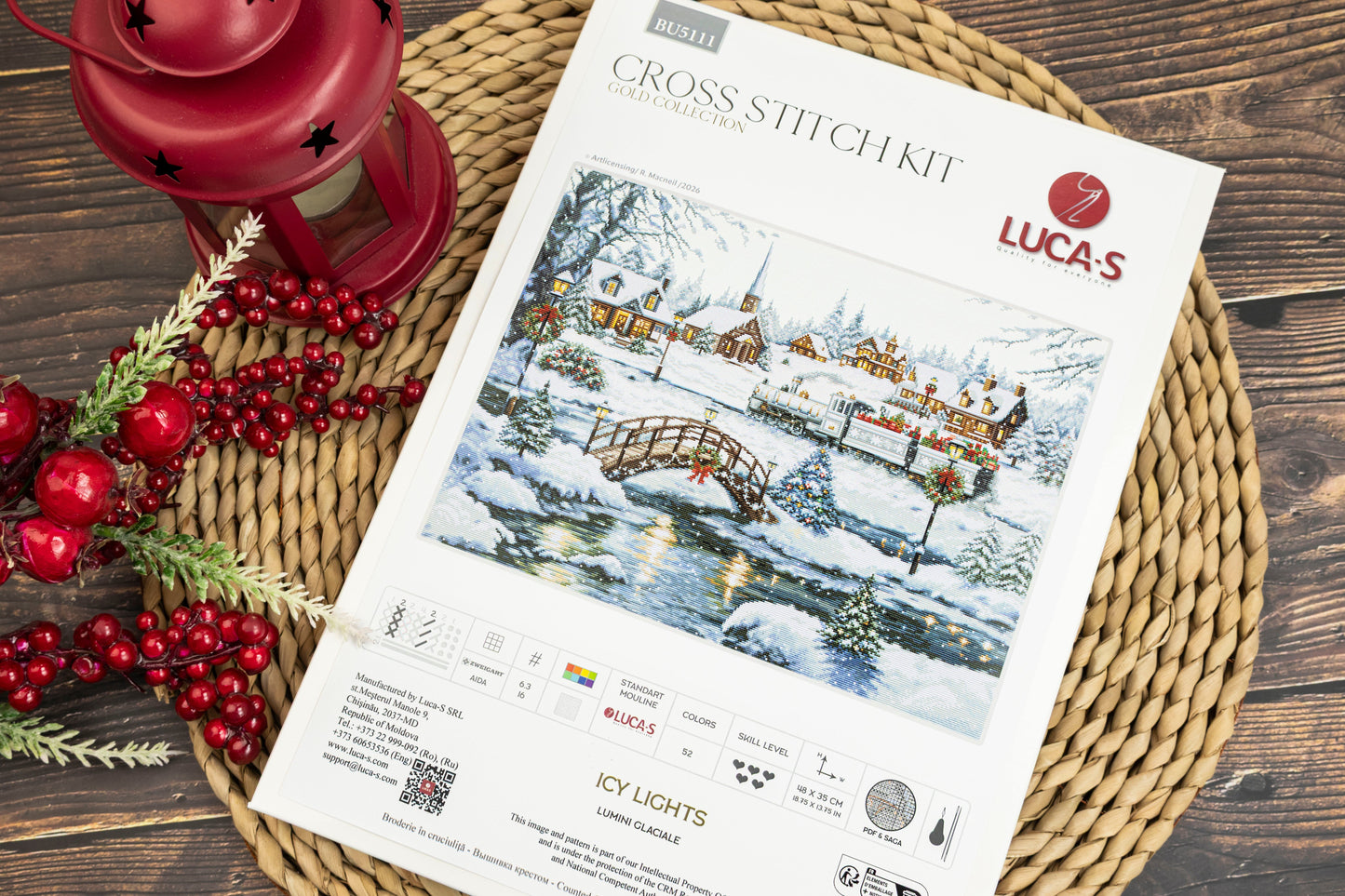Cross Stitch Kit Luca-S GOLD - Icy Lights, BU5111