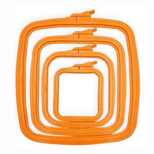 Cross Stitch Square Hoop, Orange - Nurge Embroidery Hoop