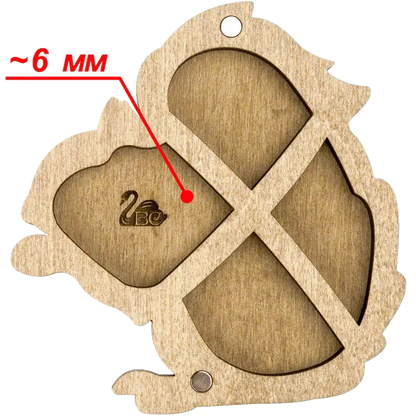 Bead organizer with wooden cover FLZB-100 Wonderland Crafts Bead Organizers - HobbyJobby