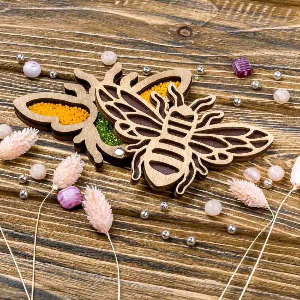 Bead organizer with wooden cover FLZB-106 Wonderland Crafts Bead Organizers - HobbyJobby