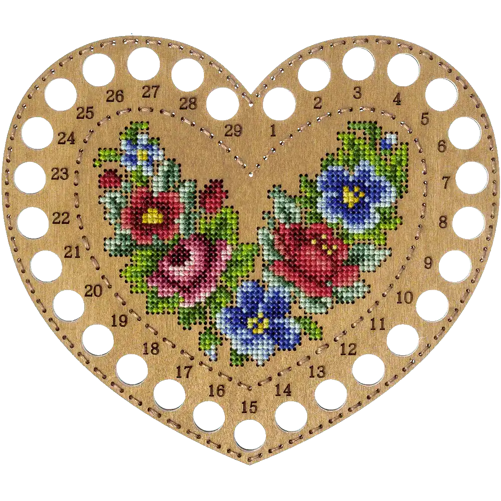 Blank for embroidery with thread on wood FLHW-017 Wonderland Crafts Blank for Embroidery - HobbyJobby